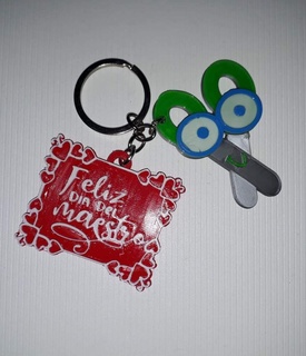 teacher's day keychain school teacher education student heart scissors utiles 3d print model - Mito3D