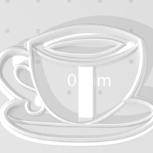 tasse thé soucoupe biscuit coupeur embosseur 3d print model - Mito3D