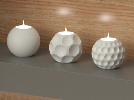 tealight candle holder 3d print model - Mito3D