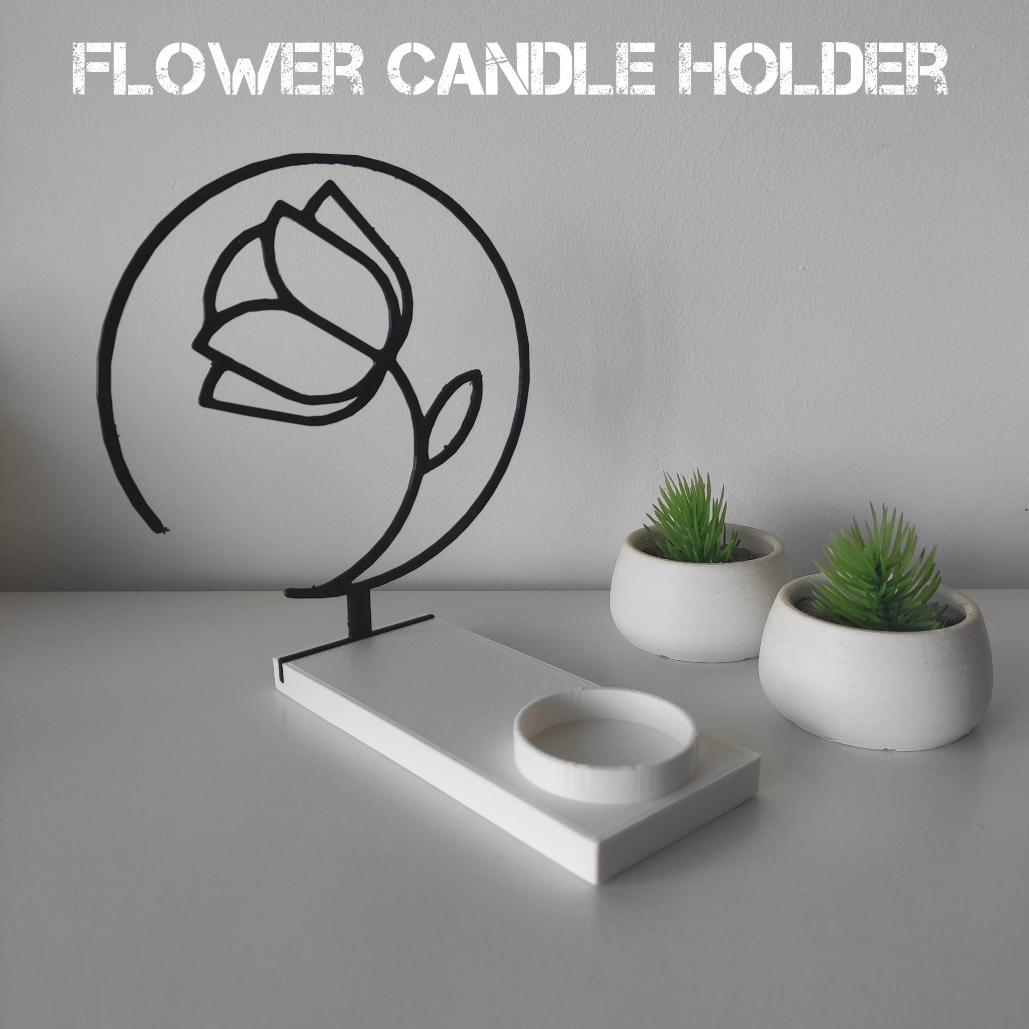 bougie chauffe plat titulaire soutien fleur reiki nature lumière ombre décor décoration Zen atmosphère Namaste lampe 3D print model - Mito3D