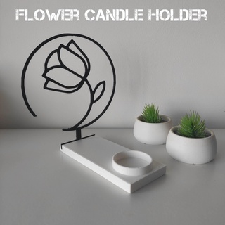 tealight mum Kulp destek çiçek reiki doğa ışık gölge dekor dekorasyon Zen atmosfer Namaste Lamba 3d print model - Mito3D