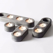 tealight candle holder set concrete mold silicon 3d print model - Mito3D