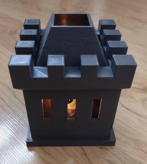 tealight castle Home lamp candle 3d print model - Mito3D