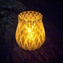 tealight tutucu ev bükülmüş spiral vazo onshape dekorasyon kristal mumluk 3d print model - Mito3D