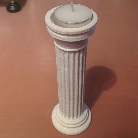 tealight holder column kit home decor candle 3D print model - Mito3D