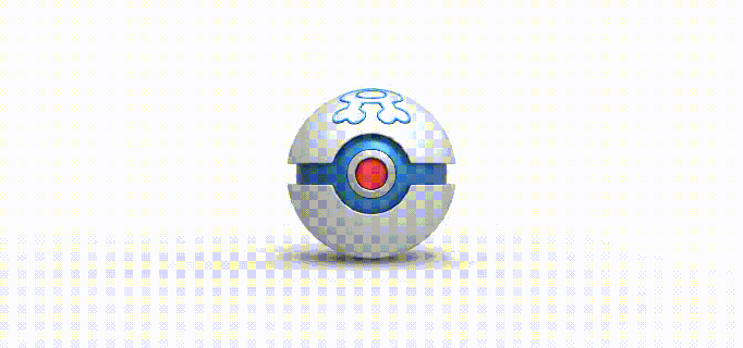 squadra acqua palla pokeball Pokemon concetto contenitore anime giocattolo Stampa stampabile teamaquaball teamacqua 3d print model - Mito3D