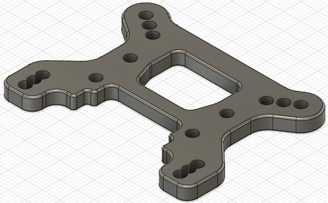 team b74 shock mount model making rc radio-controlled car 3d print model - Mito3D