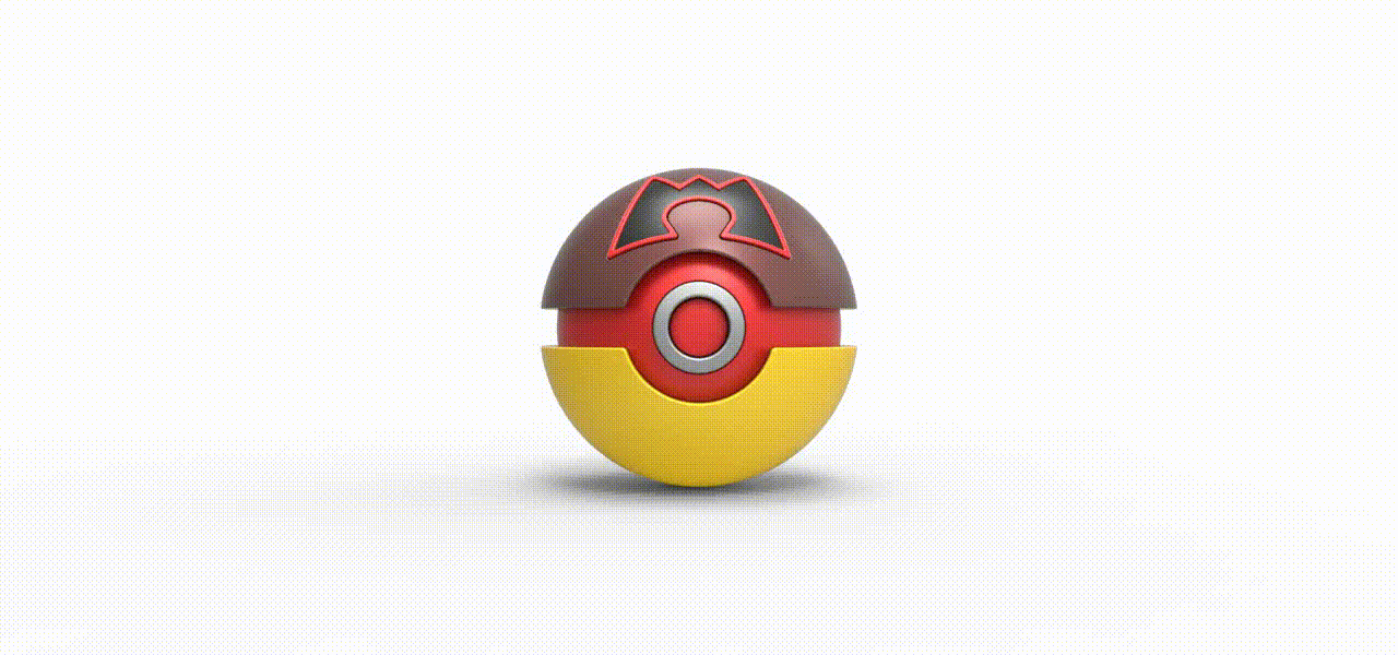 team magma ball pokeball pokemon concept container anime toy print printable teammagmaball teammagma 3D print model - Mito3D