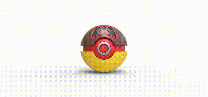 equipo magma pelota pokebola pokemon concepto envase anime juguete impresión imprimible pelota equipomagmaball equipomagma equipo magma 3d print model - Mito3D