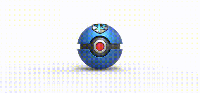 equipe plasma bola pokebola Pokémon conceito recipiente anime brinquedo impressão imprimível plasmaball 3d print model - Mito3D