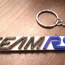 team rs - ford keyring keychain jewelry keychains key ring chain focus car 3d print model - Mito3D