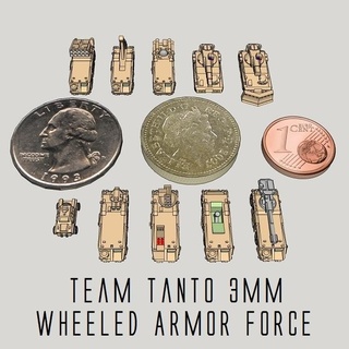 team tanto 3mm wheeled armor force Game 1/600 dirtside sci-fi strike legion aliens 3d print model - Mito3D