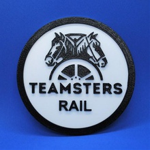 teamster coaster art signs logos union teamsters railway rail 3d print model - Mito3D