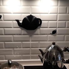 bule para chá de cozinha presente a casa como ímã acessório Impressora 3d parte aparelho interior decore arte o mínimo preto 3d print model - Mito3D