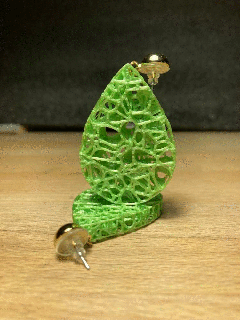 teardrop shaped voronoi Ohrring Ehrenring Juwelenkulte 3d print model - Mito3D