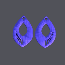 teardrop art earrings pendant idealab 3d print model - Mito3D