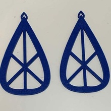 teardrop earrings jewelry accessory clothes cosplay daily ear earring fasion 3d print model - Mito3D