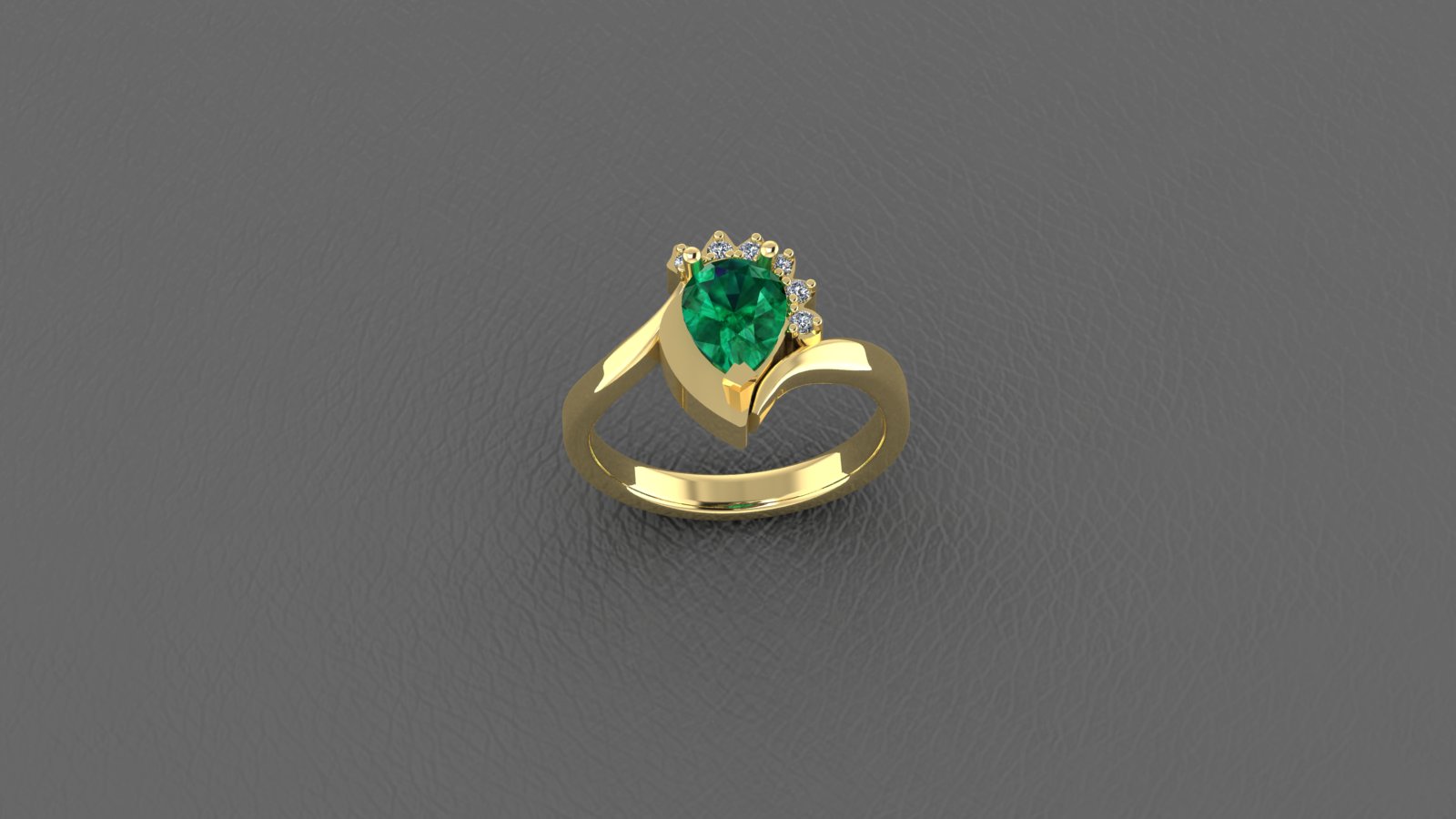 teardrop ring 8x6mm Jewelry rings 3D print model - Mito3D