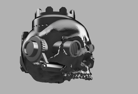 técnico 40 crânio servo tecnologia adepto 3d print model - Mito3D