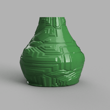 techno vase home pot map brick computing stone medieval deco flower wall house amphora vintage 3d print model - Mito3D