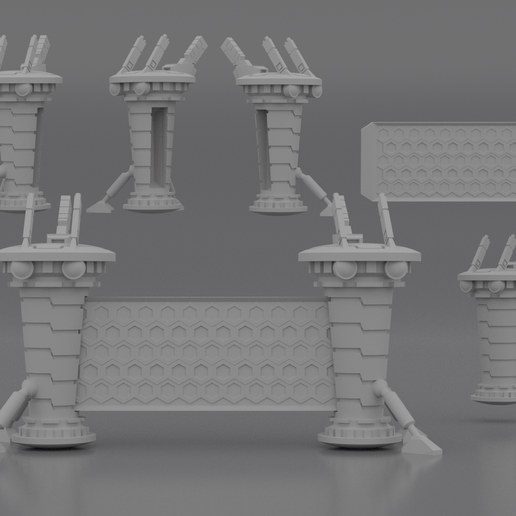 technofish barricade 3D print model - Mito3D