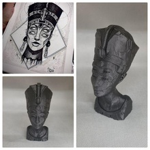 technotiti sanat nefertiti Mısır büstü eski uzaylı piramit heykel tarih 3d print model - Mito3D