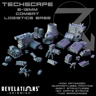 techscape 6 12mm combate logística base hexágono battletech terreno compatível mechwarrior jogos guerra tampo mesa miniatura miniaturas mecha mech 6mm escala jogo 3d print model - Mito3D