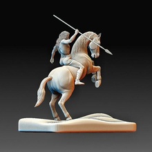 tecumseh statue personnage art haute poly tête imprimable modèle animaux 3d print model - Mito3D