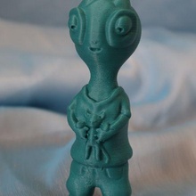 ted alien cat slinky support free 3d print model - Mito3D