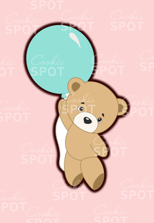 teddy balloon cookie cutter bear 3d print model - Mito3D