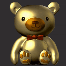teddy bear plush animals nice sculpture toys art toy decoration miniature stuffed animal 3d print model - Mito3D