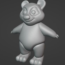 osito peluche oso niños Arte juego juguete pardo niño 3d print model - Mito3D
