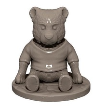 teddy bear game animal children toy decoration man fantasy character bust statue miniature 3d print model - Mito3D
