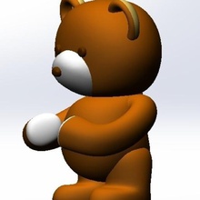 teddy-Bär verschiedene Tier teddy tragen - Spielzeug Schlüssel-ring 3d print model - Mito3D