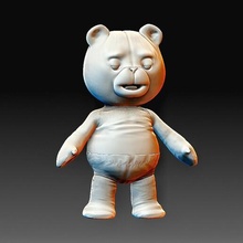 Urso pelúcia animais gadget arte high poly printable model brinquedos 3d print model - Mito3D