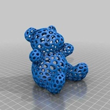 Urso pelúcia Voronoi estilo esculturas 3d print model - Mito3D