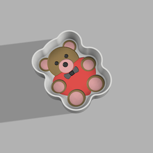 teddy bear bath bomb mold 3d print model - Mito3D