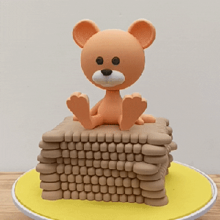 teddy bear cake box bears figurine art toy statuette 3d print model - Mito3D