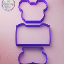 teddy bear cookie cutter cutting cake cutters stamps cookiecutter frame bell christmas skates sled deer clay heart love car valentine'sday 3d print model - Mito3D