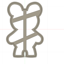 teddy bear cookie cutter art cutting 3d print model - Mito3D