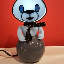teddy bear head light luminaire gift child christmas room animal 3d print model - Mito3D