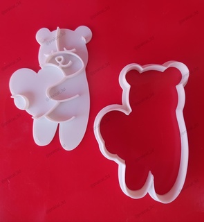 teddy bear heart 3d print model - Mito3D