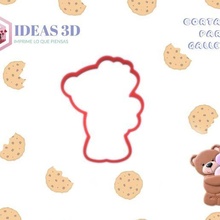 teddy bear hearts cookie cutter valentine's day 3d print model - Mito3D