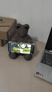 teddy bear holder phone support decoration 3d print model - Mito3D