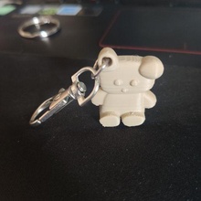 teddy bear key ring door 3d print model - Mito3D