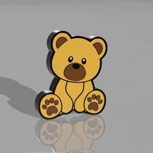 teddy bear lamp 3d print model - Mito3D