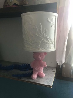 teddy bear lamp led lithophanie 3d print model - Mito3D