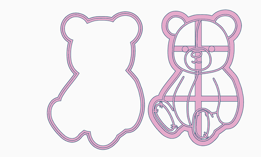 teddy bear teddy teddy bear cookie cutter cookies cookies cutter cutting stamp cookies bear bear teddy  3d print model - Mito3D