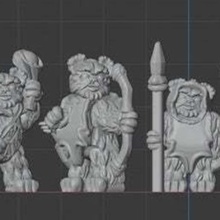 teddy bear warriors art creatures star wars legion 3d print model - Mito3D