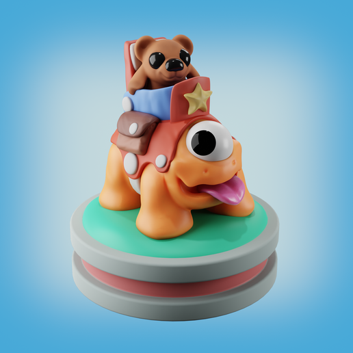teddy monster art cute toy baby lick pretty cookie clay bear display sculpt blender adorable 3D print model - Mito3D